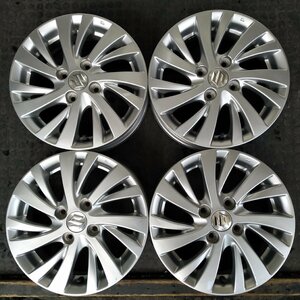 管理番号：A2-148【4本価格】【14x4.5J 4x100 ET+45 ハブ54】スズキSUZUKI純正・ワゴンR等・直接引取可能・適格請求書発行可能