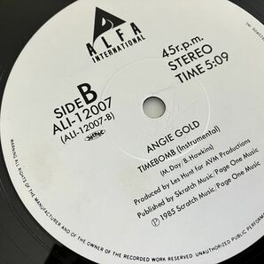アンジー・ゴールド Angie Gold / Timebomb(Extended,Instrumental) 日本盤12inch ALFA ALI-12007 86年EUROBEAT,Hi-NRG,歌詞対訳付きの画像7