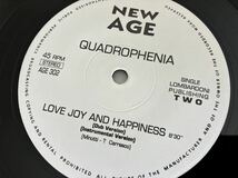 【伊Ori】QUADROPHENIA / Love Joy And Happiness(Accapella,Sax Ver,Dub,Inst)12inch NEW AGE ITALY AGE302 90年ITALO HOUSE,SAX HOUSE,_画像6