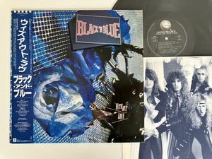 【盤美品/87年再発盤】ブラック・アンド・ブルー BLACK 'N BLUE / Without Love 帯付LP P-13475 85年LA METAL名盤,Tommy Thayer(KISS)在籍
