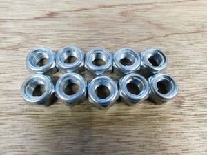 10個セット M10×P1.25 ロックナット 脱落防止 六角ナット 10mm ピッチ1.25 細目 デッドストック