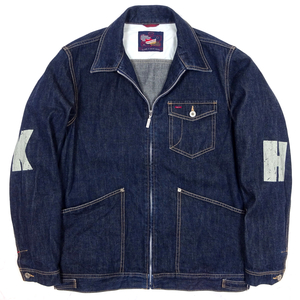 極美品 KARL HELMUT カールヘルム インディゴ デニム ジャケットフルジップ Lサイズ DENIM JACKET