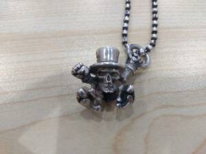 23.18.1016[ secondhand goods ]CRAZY PIG Crazy Pig necklace skull skeleton motif Vintage 