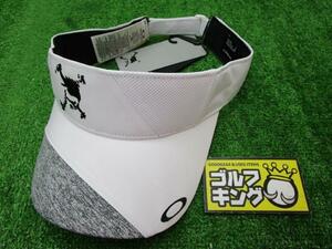 GK尾張旭◇ 140 【新品即決】オークリー FOS901405 スカルハイブリッドバイザー 23.0◆100/WH◆ホワイト◆頭周り約58センチ◆現品限り◆