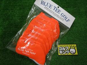 GK尾張旭◇ 新品135 ◆ブルーティーゴルフ◆ BLUE TEE GOLF◆IC-002◆オレンジ◆ストレッチアイアンカバー◆窓付き◆8個セット