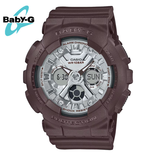 日本未発売 CASIO BABY-G カシオ ベビージー BA-130SW-5A チョコレート ブラウン 腕時計 女性 レディース アナログ デジタル 秋冬モデル