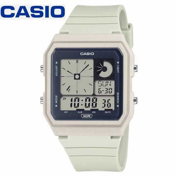 CASIO カシオ LF-20W ライトグレー スタンダード アナデジ 薄型 腕時計 レディース キッズ 女性 子供 小学生 中学生 簡単操作