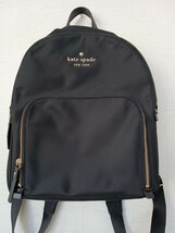 kate spade　ケイトスペード　ブラック　ナイロンリュック【美品】_画像2