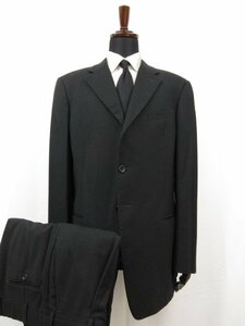 HH超美品 【アルマーニコレツィオーニ ARMANI COLLEZIONI】 3ボタン スーツ (メンズ) 54R チャコールグレー ストライプ 伊製 ■27RMS7738