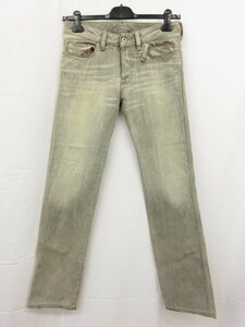 【ディーゼル DIESEL】 RESLIM ユーズド加工 デニムパンツ (メンズ) size28 ライトグレー イタリア製 ■29MPA0256■