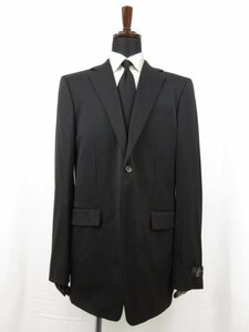 未使用 【COMME CA MEN コムサメン】 チェルッティ生地 ストレッチ 07-99GM51 2ボタン ジャケット(メンズ) size54~56相当 黒無地■28MJ8729