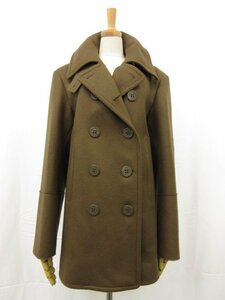  super-beauty goods [ Chloe Chloe] meat thickness cloth double button coat ( lady's ) size9 number corresponding dark brown series #17LW1425#