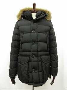 超美品【モンクレール MONCLER】CLUNY クラニー 3WAY コヨーテファー付ダウンジャケット (メンズ) size1 ブラック ■17HR3401■