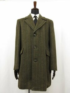 ヴィンテージ【JOHN COLLIER 】ウール×カシミア 肉厚ツイード生地 チェスターコート (メンズ) size38R ブラウン系 ■17MW3032■