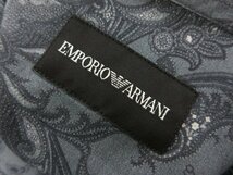 超美品【エンポリオアルマーニ EMPORIO ARMANI】 シルク素材 ペイズリー柄 比翼ボタン 長袖シャツ (メンズ) size39 グレー系 ■29MK2620■_画像3