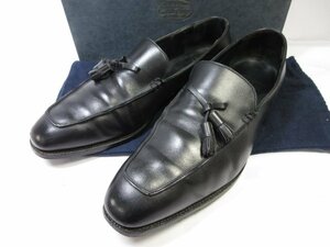 【クロケット&ジョーンズ CROCKETT&JONES】 BUXTON バクストル ハンドグレート タッセルローファー 靴 (メンズ) size9E 黒 ■18MZA4656■