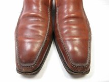 HH 【サントーニ Santoni】 レザー スリッポン ローファー 紳士靴 (メンズ) size8F ブラウン系 ■18MZA4657■_画像9