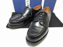 超美品【JMウエストン J.M.WESTON】 641 ゴルフ Uチップ 外羽根 シューズ 紳士靴 (メンズ) size6E ブラック■18HT2436■_画像1