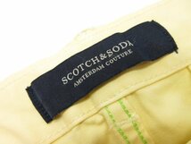 超美品 【SCOTCH&SODA スコッチアンドソーダ】 コットンパンツ スラックス (メンズ) sizeW32 L32 ライトイエロー ■29MPA0338■_画像3