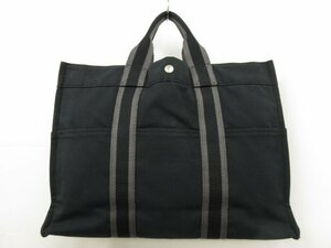 【エルメス HERMES】 フールトゥ MM コットンキャンバス トートバッグ (レディース/メンズ) ブラック系 ■5LG2786■