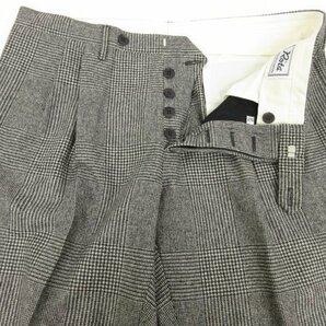 超美品【ロータ Rota】千鳥織柄 パンツ ウールタックスラックス (メンズ) size52 ブラック×ホワイト イタリア製 ■29MPA0395■の画像4