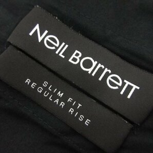 美品 【ニールバレット Neil Barrett】 SLIM FIT REGULAR RISE パンツ スラックス (メンズ) ブラック ■29MPA0424■の画像3