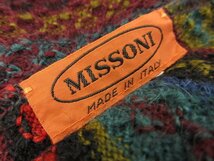 美品【ミッソーニ MISSONI】 模様編み ハイゲージウール ストール マフラー イタリア製 (レディース) ダークトーンマルチカラー■5ME6446■_画像6