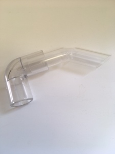 アクリル透明吐出＋クリアLボセット　（塩ビ13Aと同径）　アクリル水槽カスタム・交換パーツに♪　未使用品
