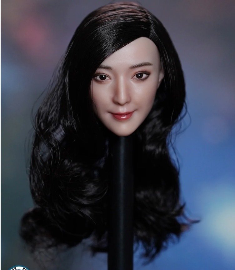 Регулировка цены Универсальная фигурка Универсальная сменная голова на заказ 1/6 Женские длинные волосы Азиатские черные волосы Длинное лицо ПВХ Лицо G243, кукла, Персонаж Кукла, Изготовленная на заказ кукла, другие