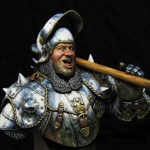 バスト モデル 1/10 中世 騎士 ナイト ヨーロッパ 男性 戦士 中世 1/10スケール 模型 フィギュア 樹脂 レジン キット 未塗装 未組立 G276