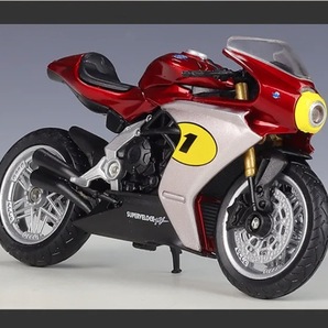 調整価格 完成品 バイク ミニカー 合金 1/18スケール MV AGUSTA Superveloce AGO オートバイ アグスタ スーパーヴェローチェ G056の画像4