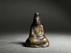 古銅 観音像 坐像 江戸 仏像 仏教美術 唐物 