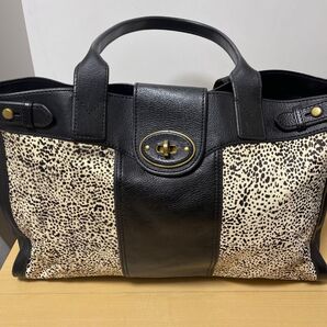 フォッシル FOSSIL 本革 トートバッグ総柄