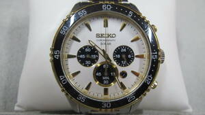 ◆◇【稼働品】セイコー SEIKO V175-0DH0 白文字盤 ホワイト ソーラー メンズ 腕時計◇◆