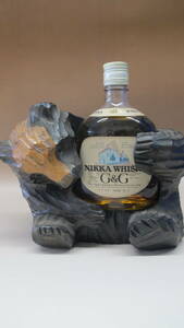 ●○【未開栓】NIKKA ニッカ ウイスキー 特級 G＆G 木彫り熊 380ml 43%○●