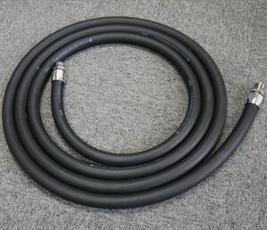 ★送料無料 未使用★ローリーホース長さ5m 接続径3/4" (20A)最大使用圧力2MPa ホース金具付き アース線入り 灯油 重油 タンクローリー