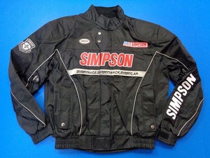 13529■SIMPSON シンプソン ライディング ジャケット ライダース 黒 サイズ L イエローコーン 好きに