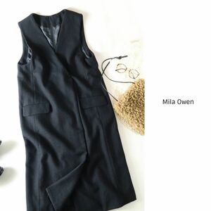 ミラオーウェン Mila Owen☆羊毛混 ベスト風ジャンパースカート フリーサイズ☆C-K0607
