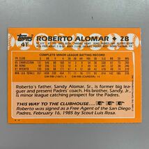 野球 MLBカード 1988　ROBERTO ALOMAR ロベルトアロマー 3枚　topps・donruss・SCORE_画像7