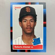 野球 MLBカード 1988　ROBERTO ALOMAR ロベルトアロマー 3枚　topps・donruss・SCORE_画像2