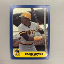 野球 MLBカード 1986・1987　BARRY BONDS バリーボンズ 5枚　topps・donruss・FLEER など_画像3