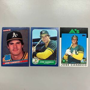 野球 MLBカード 1986　JOSE CANSECO ホセカンセコ 3枚　topps・donruss・FLEER