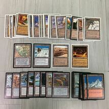 MTG　土地カード 56枚　イス卿の迷路（DRK）・アダーカー荒原（ICE）・露天鉱床・カープルーザンの森・ウルザランド など_画像1