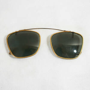 1970s POLAROID ヴィンテージ クリップオン サングラス ゴールドフレーム 眼鏡 アメリカ レトロアンティーク/C9