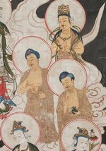 【五】古仏画 『十三佛之図』 紙本 彩色 著色 肉筆 掛軸 箱付_画像3