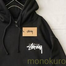 【L】新品 タグ付き STUSSY ステューシー DICED OUT HOODIE パーカー 裏起毛 大きい ファッション プリント BLACK ST22_画像6