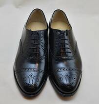 SALE!! BARKER UK6.5　664337　バーカー グッドイヤー式 セミブローグオックス 黒ハイシャインレザー　25-25.5cm相当 未使用品 イギリス製_画像2