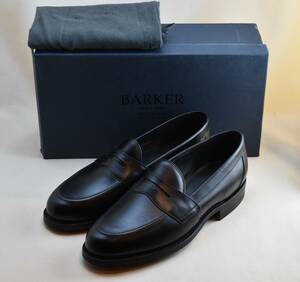 SALE!! BARKER 4479FW10　UK8 バーカー グッドイヤー式サドルローファー 黒カーフ　 26.5-27cm相当　未使用品　イギリス製