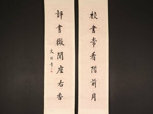 【模写】【伝来】ik1255〈史樹青〉双幅 書 中国画