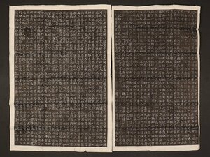 【版画】【伝来】関西書家同一旧蔵品特集 sh4530 マクリ2枚組 金剛般若波羅蜜経拓本 中国画